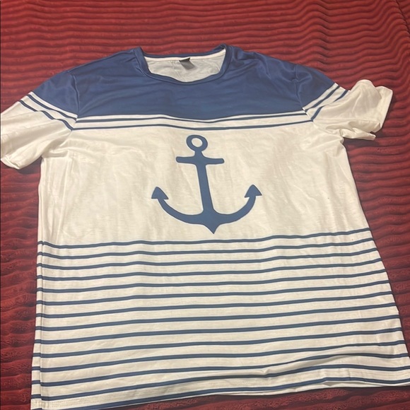 SHEIN Other - NEW Blue and White Anchor Men's Shirt